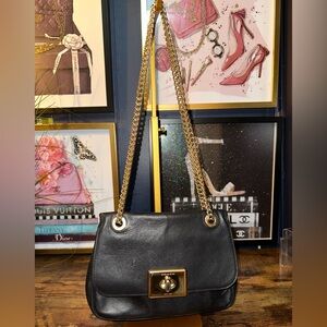 ✨ Coach Cassidy Black Leather Chain Crossbody Bag F34928 (2022)